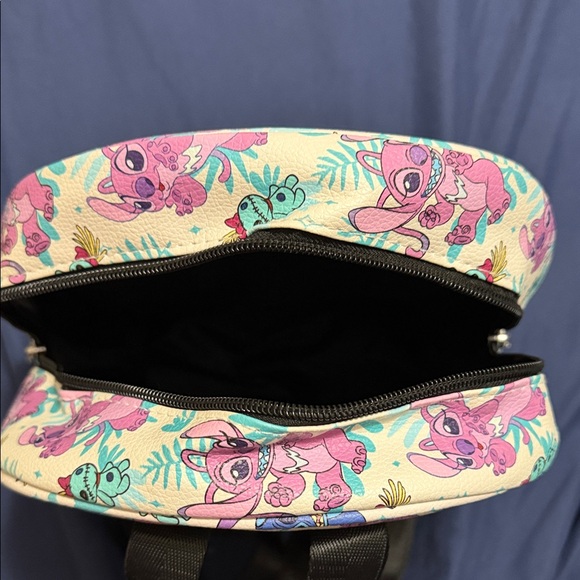 Stitch and Angel 10.5” Backpack - Pink and Blue - Picture 3 of 3